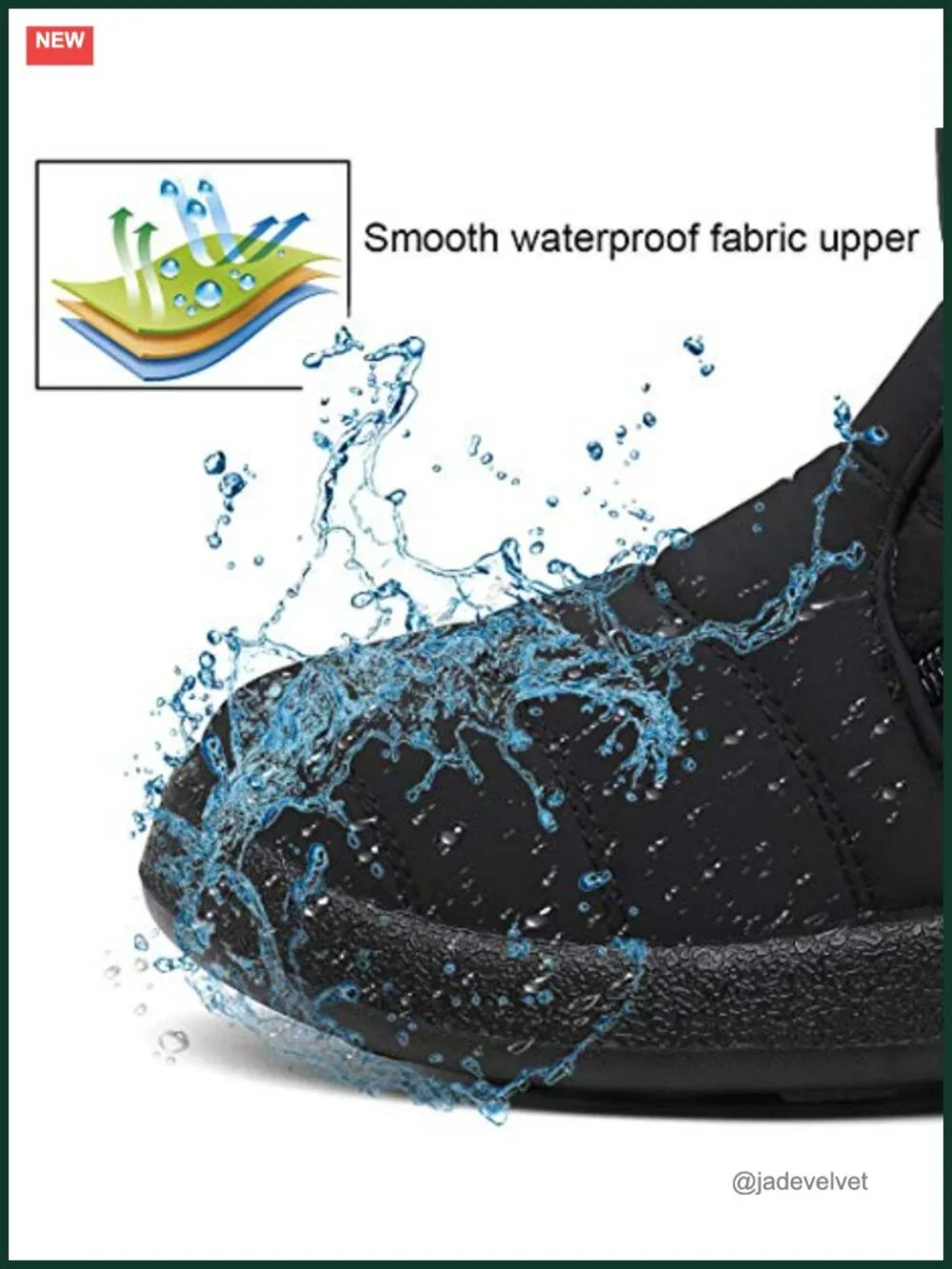 Women's Waterproof Snow Boots with Faux Fur Lining Non-Slip Winter Bootie